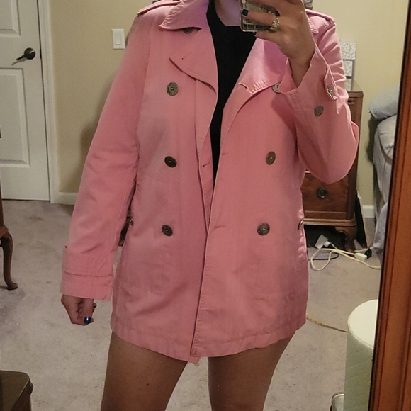 Tommy Hilfiger pink trench coat. Size M - Picture 7 of 12